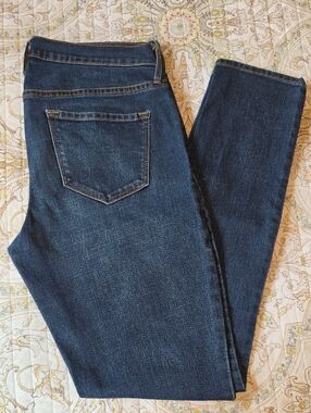 Old Navy Women's Straight Leg Jeans - Dark Indigo Blue